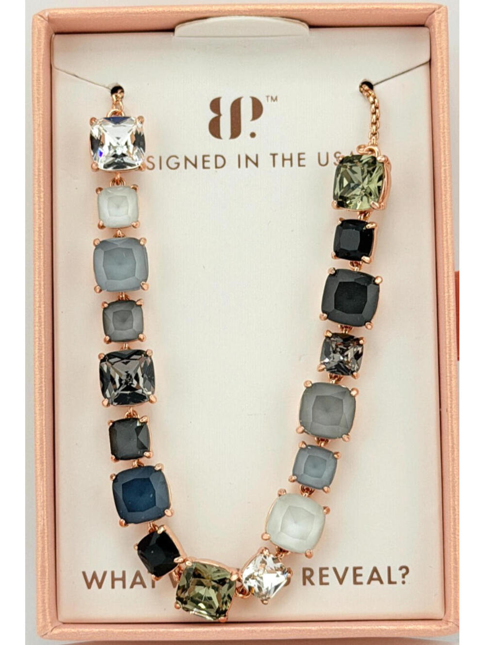 Bomb Party Jewel Candy "Jewels First, Always" Black Tie Twilight on Rose Gold